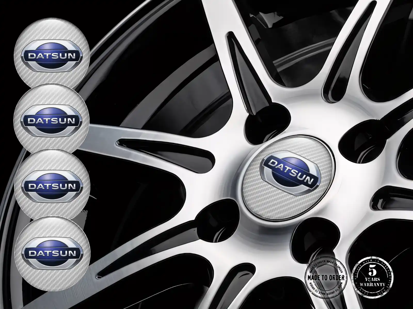 Datsun Calcomanías de Aro Edición Emblemas Estilo de Silicona